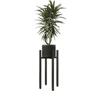 Подставка для цветов Альянс мебель h-50 d-22 см Черная 856498