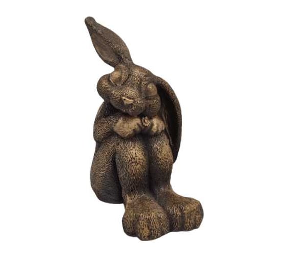 Садовая фигура ФлораПласт Зайчик Пауль бронза, 22x14x30 см 074619