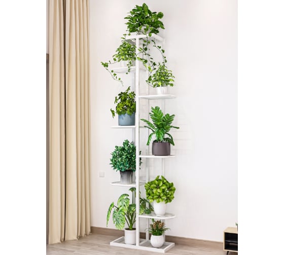 Подставка для цветов GARDEN SHOW 9 мест, 41х22х141 см, цвет белый 266384