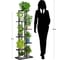 Напольная подставка для цветов 8 мест 41х22х126 см графит GARDEN SHOW 266387 3