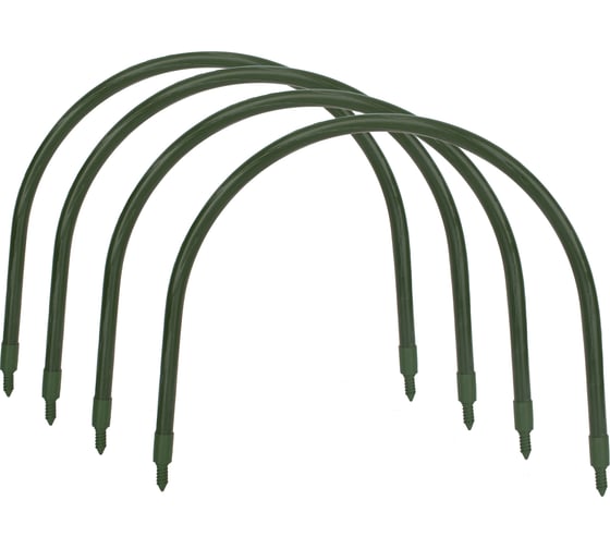 Опора U-образная GARDEN SHOW с резьбовым соединением, металл в пластике, Ø16 мм, размер 33×40 см, 4 шт 266690