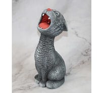 Садовая фигура ФлораПласт Кот Орацио (серый) 15*15*36см 074542