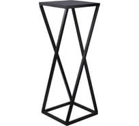 Интерьерная подставка Metall78.ru Витая в стиле LOFT В700хШ250хГ250 мм для цветов растений предметов интерьера цвет черный ПЦ-ВИТ-70-9005