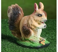 Садовая фигура СИМАЛЕНД Белка на полянке, коричневая, 17 см 1148429