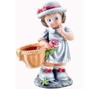 Садовая фигура СКАЗКА Девочка с корзиной кашпо JNG466