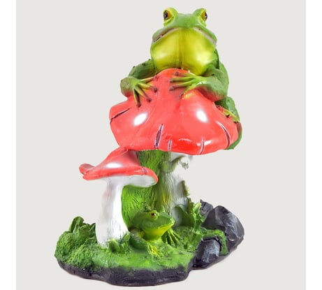 Садовая фигура СКАЗКА Гриб с лягушкой большой JNG015