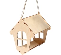 Кормушка для птиц Greengo Дом перевернутый 20x18x21 см, дерево 3104100
