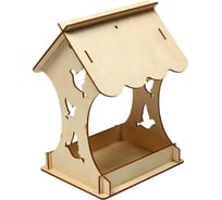Кормушка для птиц Greengo Птички 15x16x24 см, дерево 4715442