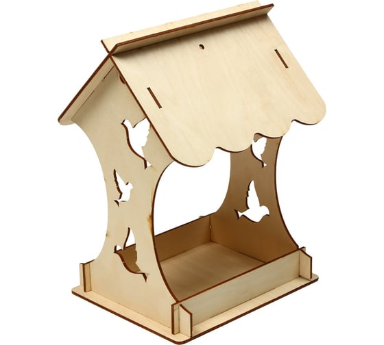 Кормушка для птиц Greengo Птички 15x16x24 см, дерево 4715442 1