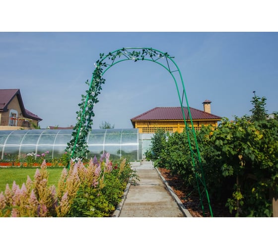 Разборная садовая арка Greengo Елочка 240x125x36.5 см, металл, зелёная 4717919