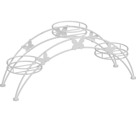 Подставка для цветов ЗМИ Арка 3 белая ПДЦ413Б 1