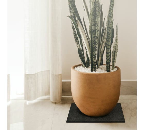 Резиновая подложка под кашпо Alegria Top black flower 300x300x4 мм 300.300.4.TbF