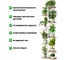 Подставка №4 GARDEN SHOW 8 полок, МДФ (светлое дерево), 36х23,4х135,8 см, металл чёрный 266802 4