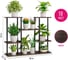 Подставка №5 GARDEN SHOW 4 яруса, 10 мест, МДФ (венге), 80х23,7х65 см, металл черный 266575 1