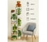Подставка № 10 для высоких растений GARDEN SHOW 8 мест, МДФ (светлое дерево), 46х27,5х154,5 см, металл белый, с креплением к стене, 266687 2
