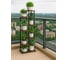 Подставка № 10 для высоких растений GARDEN SHOW, 8 мест, МДФ (венге), 46х27,5х154,5 см, металл черный, с креплением к стене 266689 1