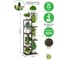 Подставка № 10 для высоких растений GARDEN SHOW, 8 мест, МДФ (венге), 46х27,5х154,5 см, металл черный, с креплением к стене 266689 5