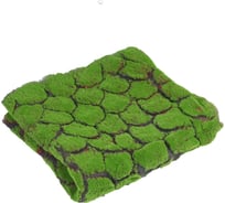 Искусственный декоративный мох Greengo полотно 1х1 м, рельефный, камни, зеленый на черном 5203162