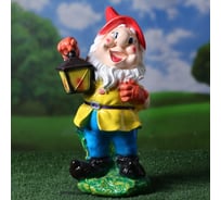 Садовая фигура СИМАЛЕНД Гном с фонарём 40 см 4064497