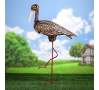 Садовая фигура СИМАЛЕНД Аист под шамот, коричневый, 70 см 3551735