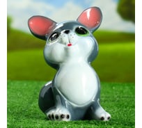 Садовая фигура СИМАЛЕНД Заяц серый глянец, 15х12х25 см 1171979