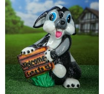 Садовая фигура СИМАЛЕНД Заяц с табличкой керамика, 44 см 4310589