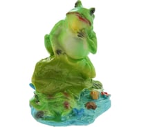 Садовая фигура СИМАЛЕНД Лягушка на лилии 14х16.5х22 см 1148477