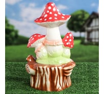 Садовая фигура СИМАЛЕНД Мухоморы на пне 35 см 6254882