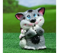 Садовая фигура СИМАЛЕНД Кот Филя серый керамика, 24 см 4828398