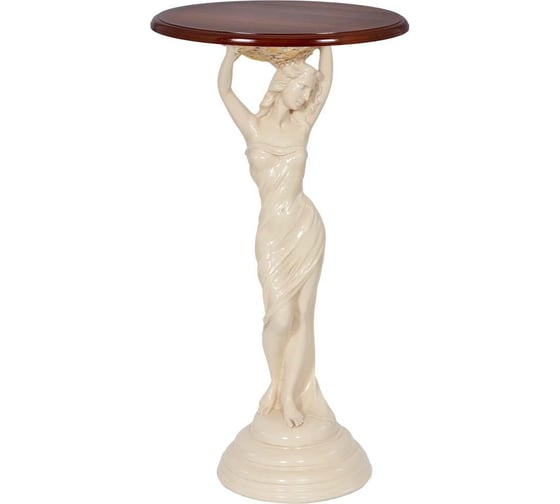 Декоративная подставка BOGACHO Валерия бежевого цвета 13021/АС/400Орех 1