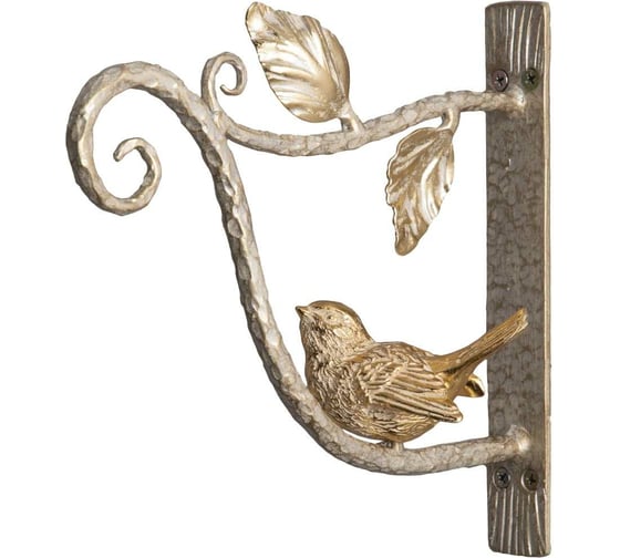 Держатель для кашпо BOGACHO Птичка Терра Ливз 79031/золотистый 1