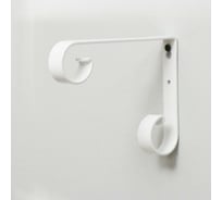 Кованый кронштейн для кашпо СИМАЛЕНД 17 см, металл, белый 6901117