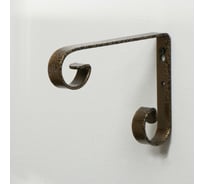 Кованый кронштейн для кашпо СИМАЛЕНД 17 см, металл, бронза 6901116