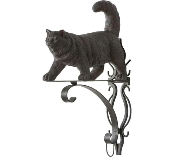 Кронштейн для цветов BOGACHO Кот Лео 77079/шоколадный 1