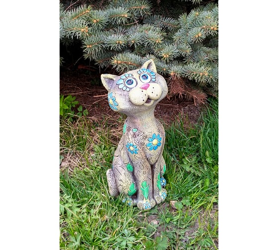 Садовая фигура Кот в ромашках Ф155 1