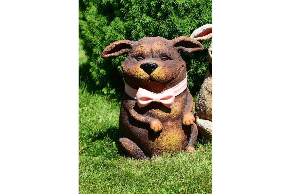 Садовая фигура «Собака Ржучка» коричневая Ф272кор - выгодная цена ...