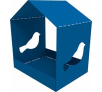 Двубортная кормушка для птиц Благо Птица RAL 5005, синяя, борт 37 мм 109121