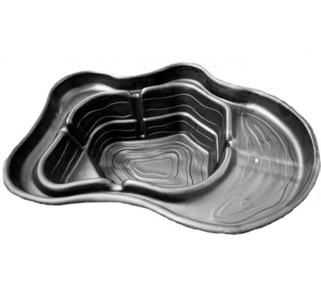 Декоративный садовый пруд прочный 500 л, 185x140x50 см, черный GLQ 500