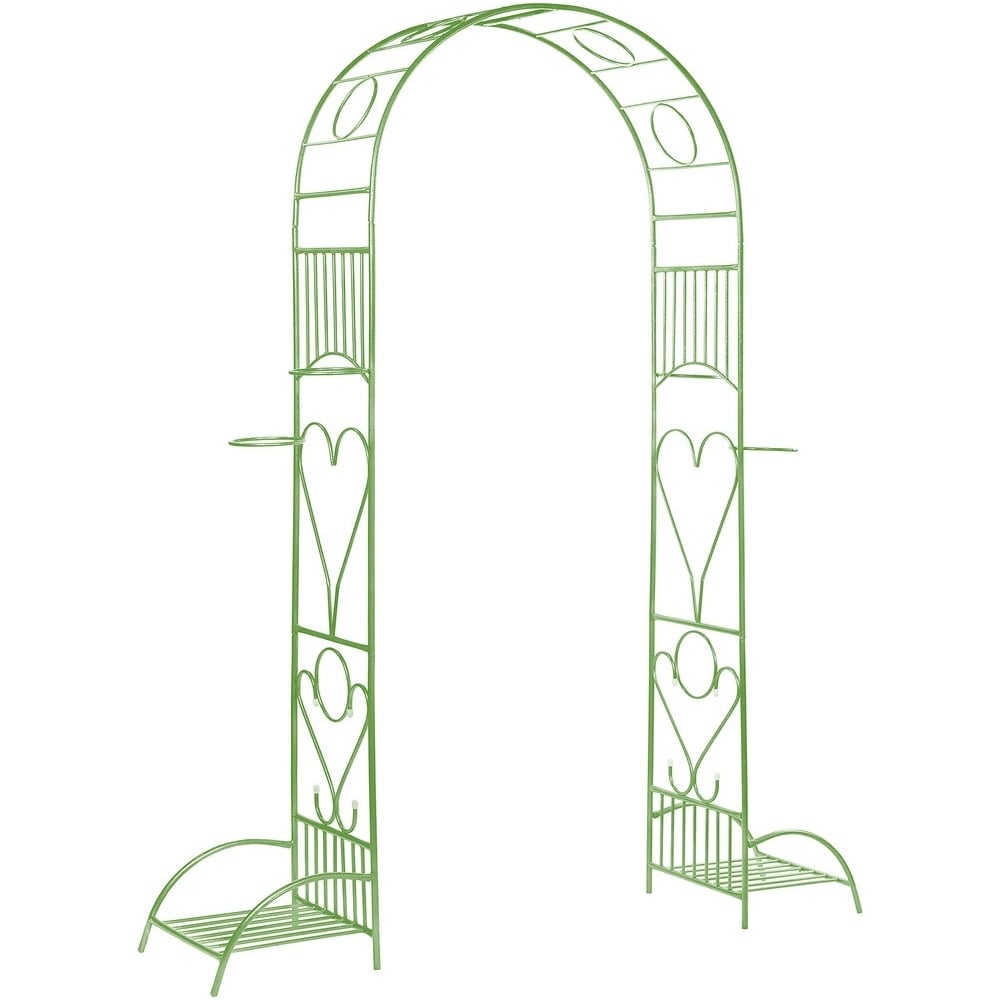 Большая разборная арка ООО Ярмарка-Тверь Лето с чашами для горшков,  зеленая, труба диам. 16 и 10 мм Т1013 - выгодная цена, отзывы,  характеристики, фото - купить в Москве и РФ