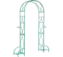 Большая арка ООО Ярмарка-Тверь Ромб разборная, с чашами для горшков, зеленая, труба диам. 16 и 10 мм Т1021