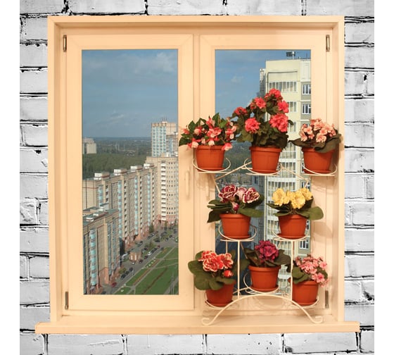 Стойка для цветов на подоконник Garden Dreams Ситник на 8 горшков 4620769392459