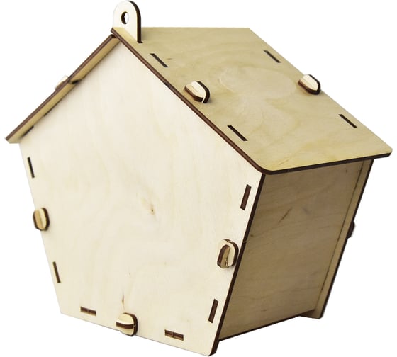 Деревянная модель для сборки PREZENT Скворечник 4, 16x25x13.5 см СКВ-004