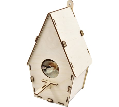 Деревянная модель для сборки PREZENT Скворечник 6, 17.5x23x13.5 см СКВ-006