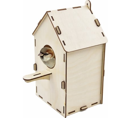 Деревянная модель для сборки PREZENT Скворечник 5, 17.5x23x13.5 см СКВ-005