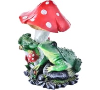 Садовая фигурка ФлораПласт Лягушки под грибом высота 36 см 067824