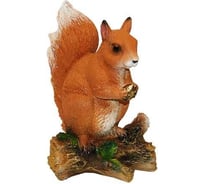 Садовая фигурка ФлораПласт Белочка с орешком на пеньке маленькая высота 21 см 067808