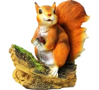 Садовая фигурка ФлораПласт Белочка с орешком на пне высота 25 см, длина 28 см 067809