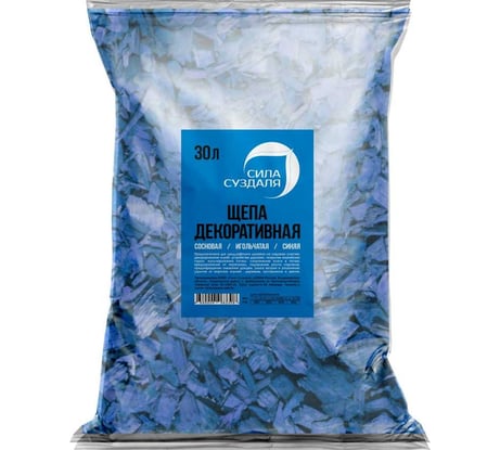 Декоративная щепа Сила Суздаля синяя, 30 л 4680004063308