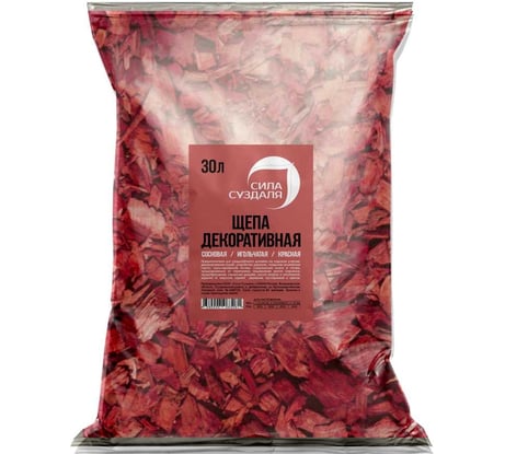 Декоративная щепа Сила Суздаля красная, 30 л 4680004063261