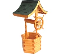 Цветочница Колодец 6-ти гранный с мягкой кровлей Комплект-Агро KA1148